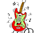 Desenho Guitarra pintado por m