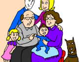 Desenho Família pintado por shara