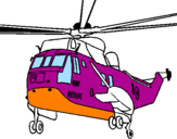 Desenho Helicoptero de resgate pintado por lucas galvao