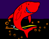 Desenho Tubarão pintado por ci5a