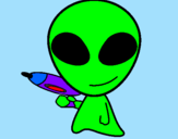 Desenho Alienígena II pintado por guilherme