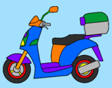 Desenho Ciclomotor pintado por leonardo setti