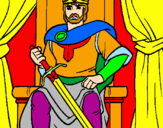 Desenho Cavaleiro rei pintado por ricardo