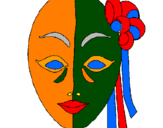 Desenho Máscara italiana pintado por rafaela