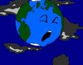 Desenho Terra doente pintado por Isa