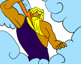Desenho Zeus pintado por gui