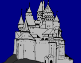Desenho Castelo medieval pintado por caselo da distruisão