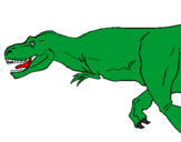 Desenho Tiranossaurus Rex pintado por Riscs