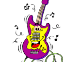 Desenho Guitarra pintado por Bj