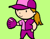 Desenho Jogadora de basebol pintado por Laurex