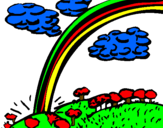 Desenho Arco-íris pintado por BELA