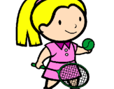 Desenho Rapariga tenista pintado por Dulce