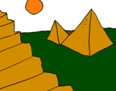 Desenho Pirâmides pintado por rita 