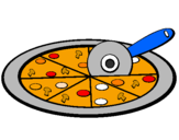 Desenho Pizza pintado por abc