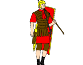 Desenho Soldado romano pintado por oli