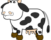 Desenho Vaca pensativa pintado por Artur