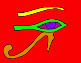 Desenho Olho de hórus pintado por lima