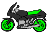 Desenho Motocicleta pintado por Jhony