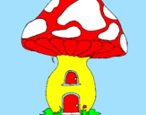 Desenho Casa cogumelo pintado por luidy