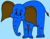 Desenho Elefante feliz pintado por  joao vitor  