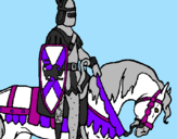 Desenho Cavaleiro a cavalo pintado por Lalapou