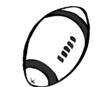 Desenho Bola de futebol americano pintado por s