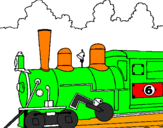 Desenho Locomotiva  pintado por YAEL CARLOS