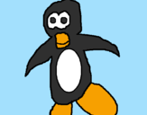 Desenho Pinguim pintado por lucas prado