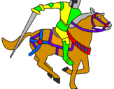 Desenho Cavaleiro a cavalo IV pintado por matheus
