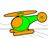 Desenho Helicoptero pequeno pintado por magda ctba
