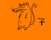 Desenho Rato pintado por beatriz g b manso