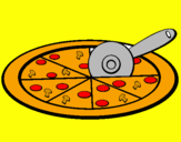 Desenho Pizza pintado por matilde s.