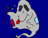Desenho Fantasma guloso pintado por gustavo