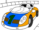 Desenho Carro de corridas pintado por jogos de carro