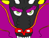 Desenho Cabeça de dragão pintado por sofia