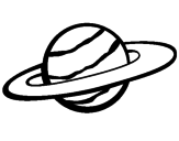 Desenho Saturno II pintado por planeta