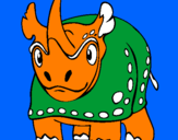 Desenho Rinoceronte pintado por lucas