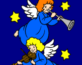 Desenho Anjos musicais pintado por Starsky 