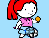 Desenho Rapariga tenista pintado por REBECA