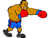 Desenho Boxeador pintado por leandro