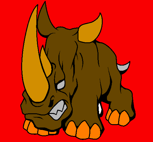 Desenho Rinoceronte II pintado por MAR CUS  VINICIUS 3D