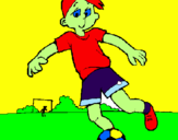 Desenho Jogar futebol pintado por caetano