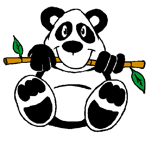 Desenho Urso panda pintado por Gabi