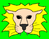 Desenho Leão pintado por joao vitor