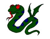 Desenho Serpente com asas pintado por NADIM45