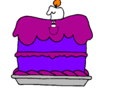 Desenho Bolo de aniversário pintado por leticia