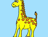 Desenho Girafa pintado por fixarolas