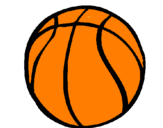 Desenho Bola de basquete pintado por camila giacomo