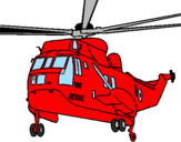 Desenho Helicoptero de resgate pintado por Gregório