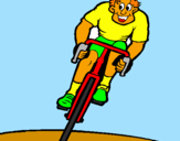 Desenho Ciclista com gorro pintado por fulaninho sichaninho